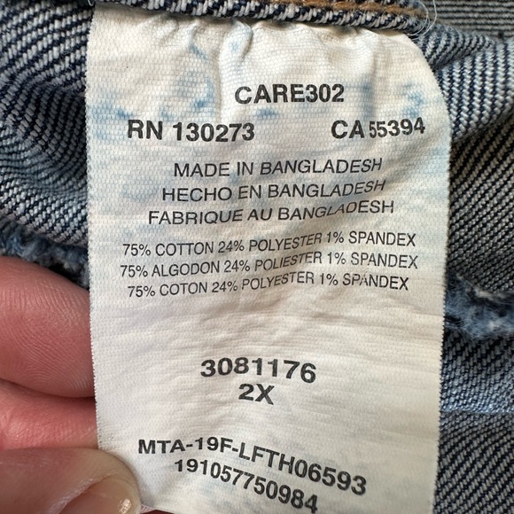 Vintage Lee Blue Jean Jacket No 3081176 Size 2X - Picture 7 of 9